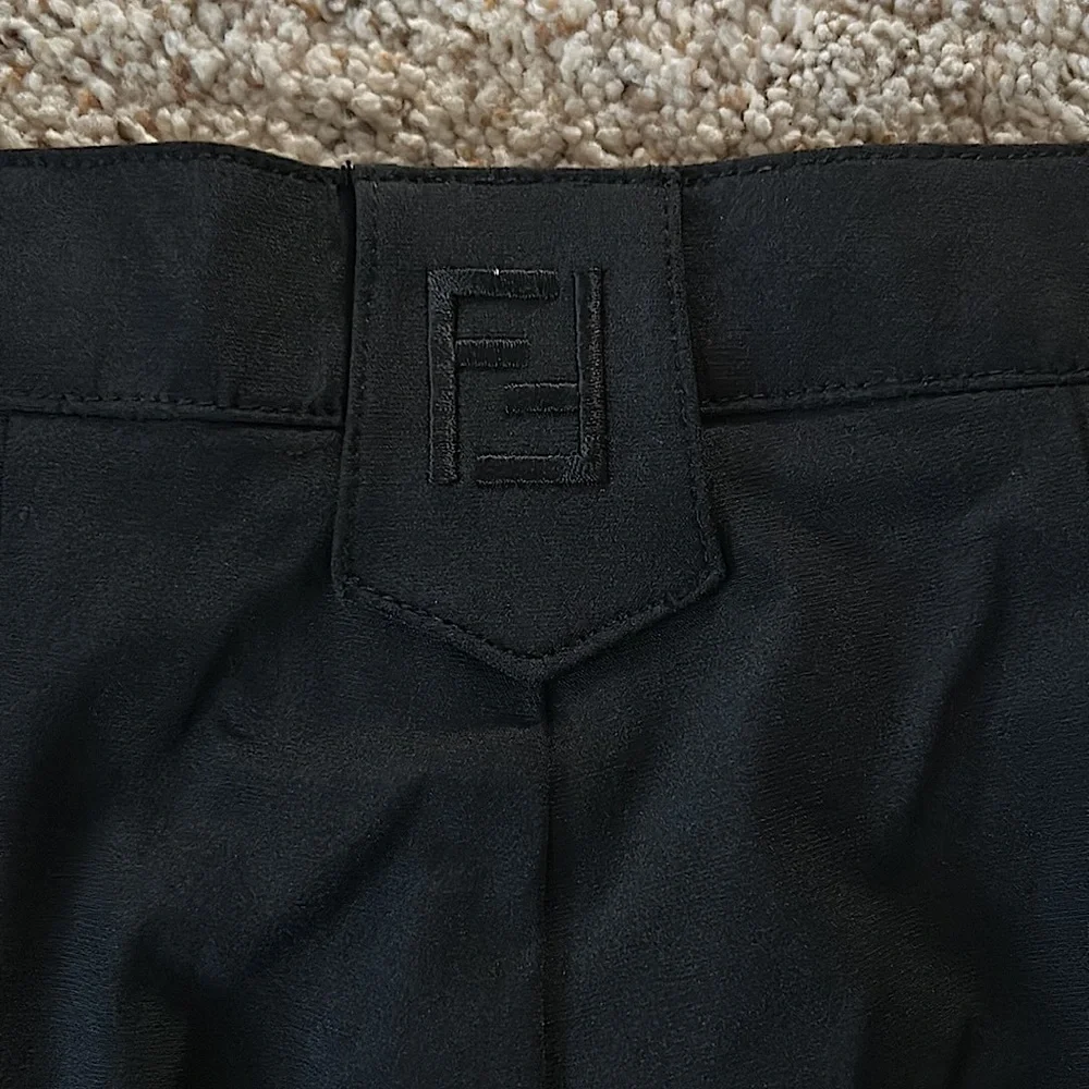 Fendi Authenticated Black Cotton Spandex Cropped Pants **Approx. Size 26**🔥🔥 - Picture 5 of 8